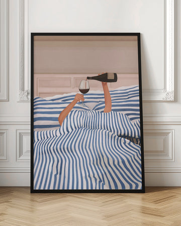 Wine In Bed | Poster - Room Interior 1