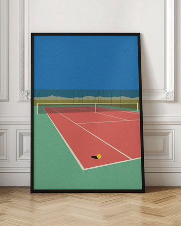 Tennis Court In the Desert | Poster - Room Interior 1