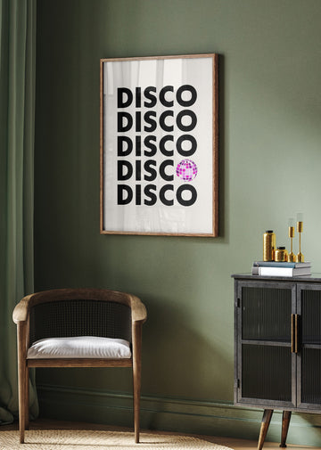 Pink Disco Party | Poster - Room Interior 2
