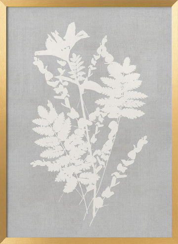 Botanical Silhouette Study | Poster - Gold Frame Interior