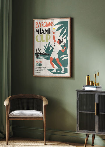 Miami Everglades Tennis | Poster - Room Interior 2