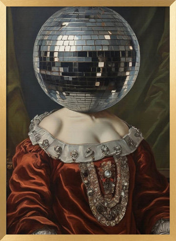 Regal Disco Portrait | Poster - Gold Frame Interior