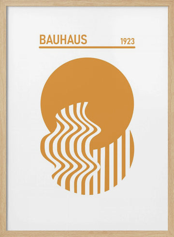 Bauhaus Geometric Abstraction | Poster - Wood Frame Interior