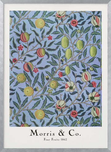 Four Fruits | Poster - Silver Frame Interior