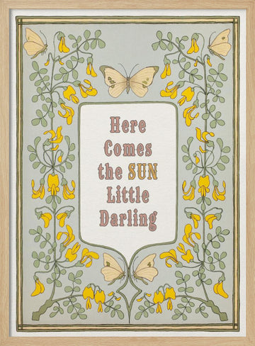 Hopeful Butterfly Quote | Poster - Wood Frame Interior