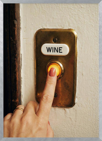 Press For Wine | Poster - Silver Frame Interior