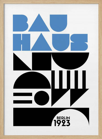Bauhaus Geometry | Poster - Wood Frame Interior
