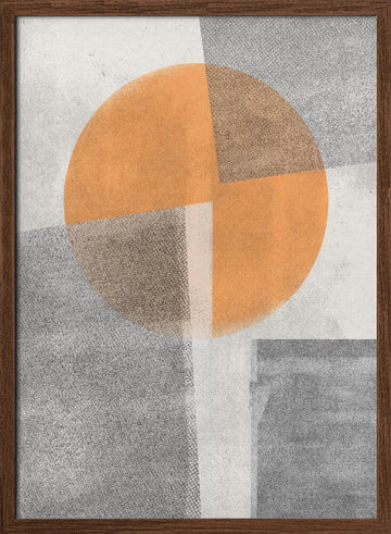 Geometric Harmony | Poster - Walnut Frame Interior