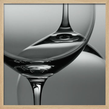 Elegant Glass Reflections | Poster - Wood Frame Interior