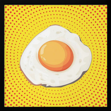 Sunny Side Pop Art | Poster - Black Metal Frame Interior