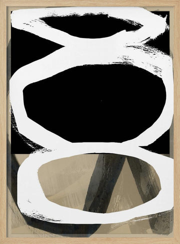 Bold Organic Shapes | Poster - Wood Frame Interior