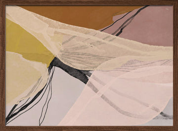 Abstract Earthy Layers | Poster - Walnut Frame Interior