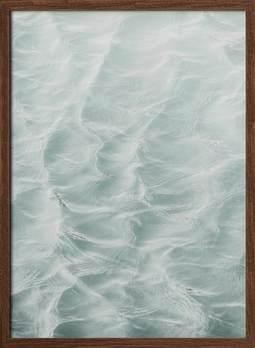 Tiny Waves | Poster - Walnut Frame Interior