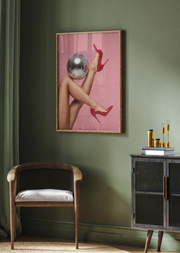 Red Heels Disco Glamour | Poster - Room Interior 2