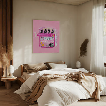 Pink Sardines With Lemon | Canvas - Room Interior 2