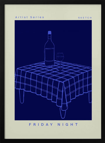 Fridaynight | Poster - Black Metal Frame Interior