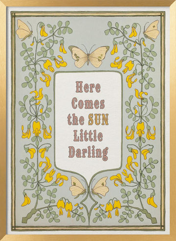 Hopeful Butterfly Quote | Poster - Gold Frame Interior