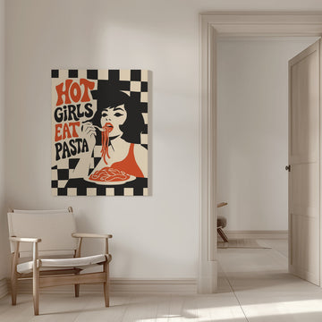Hot Girls Eat Pasta | Canvas - Room Interior 1