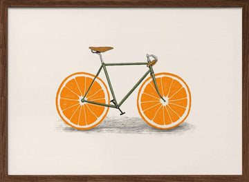 Citrus Cycle | Poster - Walnut Frame Interior