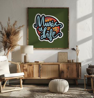 Groovy Music Is Life | Poster - Room Interior 2