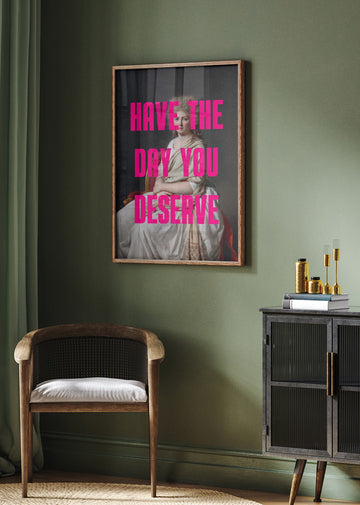 Sassy Pink Text Portrait | Poster - Room Interior 2