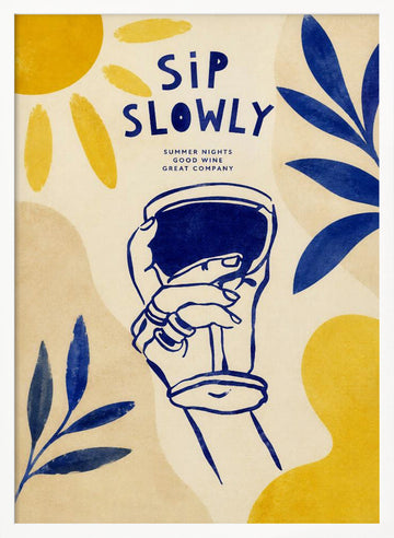 Sip Slowly Summer | Poster - White Frame Interior