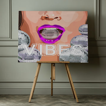 Disco Lip Vibes | Canvas - Room Interior 1