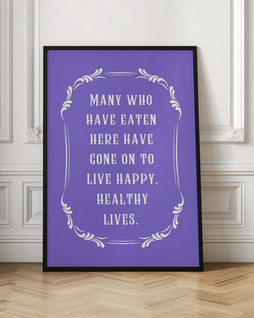 Happy Healthy Lives Quote | Poster - Room Interior 1