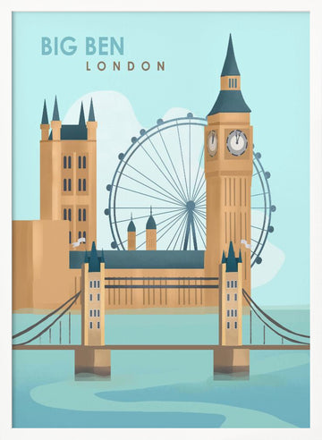 London (2) | Poster - White Frame Interior