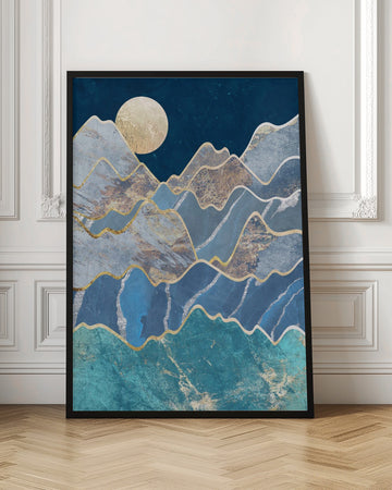 Golden Moon Mountains | Poster - Room Interior 1