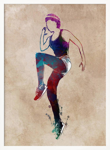 Vibrant Fitness Movement | Poster - White Frame Interior