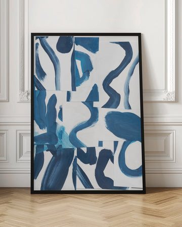 Dynamic Blue Abstract | Poster - Room Interior 1