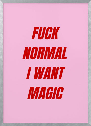 Pink Magic Statement | Poster - Silver Frame Interior