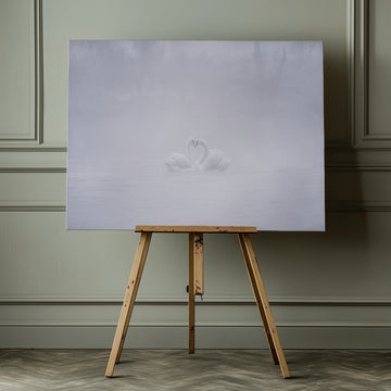 Misty Swans Heart | Canvas - Room Interior 1