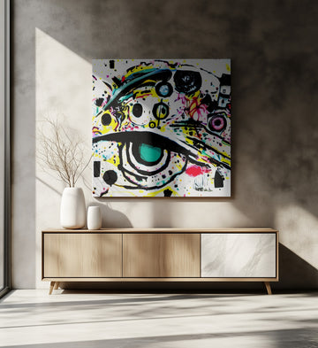 Vibrant Abstract Gaze | Canvas - Room Interior 2