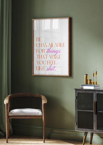 Empowering Self-Care Quote | Poster - Room Interior 2
