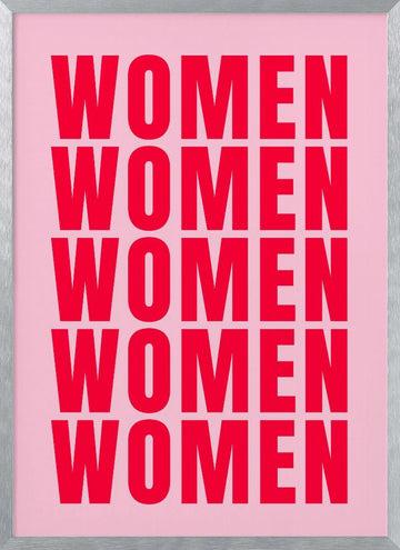 Bold Women Statement | Poster - Silver Frame Interior