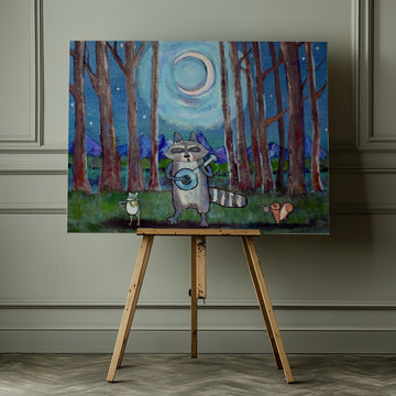 Moonlit Forest Concert | Canvas - Room Interior 1