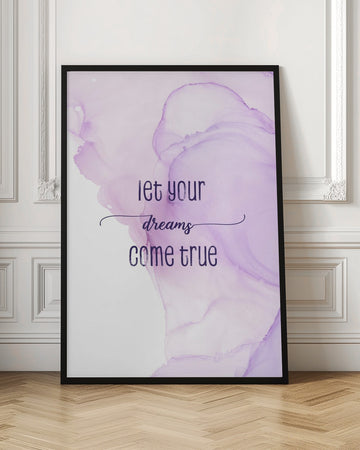 Purple Dreams Quote | Poster - Room Interior 1