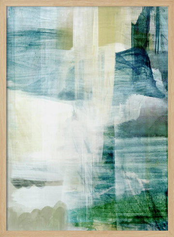 Serene Abstract Flow | Poster - Wood Frame Interior