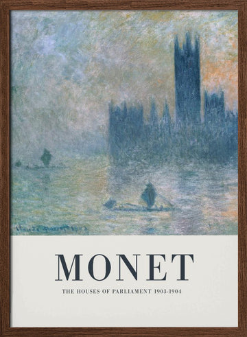 The Houses of Parliament | Poster - Walnut Frame Interior