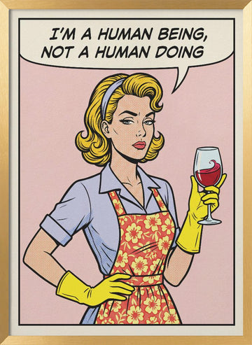 Human Being Pop Art | Poster - Gold Frame Interior