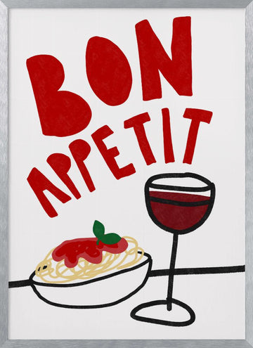Bon Appetit | Poster - Silver Frame Interior