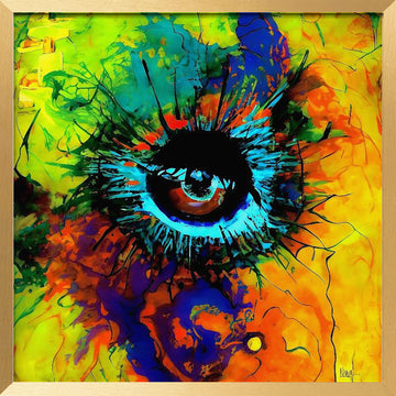 Dynamic Abstract Eye | Poster - Gold Frame Interior