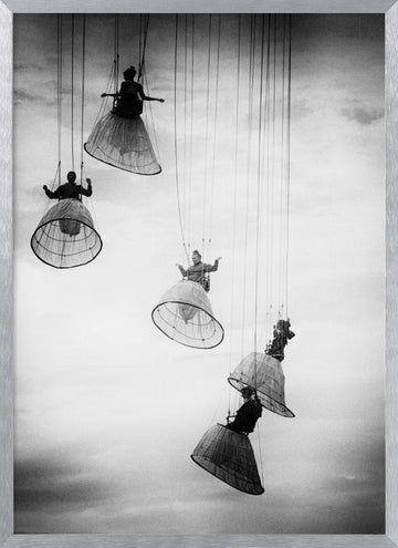 Hanging Performers Sky | Poster - Silver Frame Interior