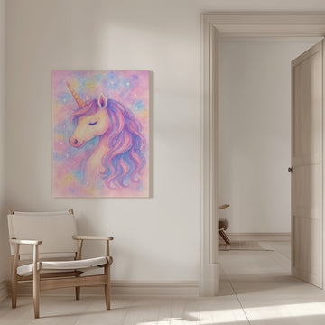Dreamy Pastel Unicorn | Canvas - Room Interior 1