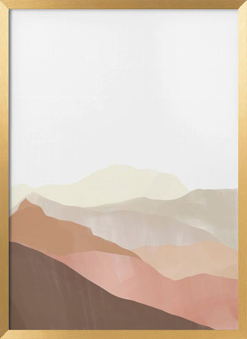Soft Desert Layers | Poster - Gold Frame Interior