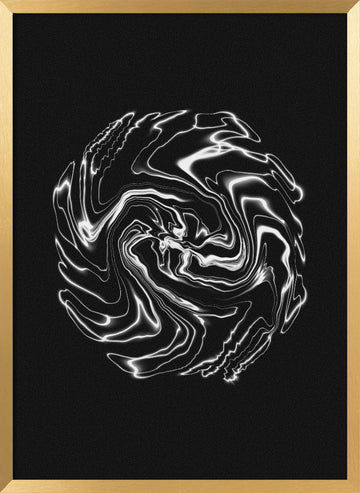 Electric Liquid Swirl | Poster - Gold Frame Interior
