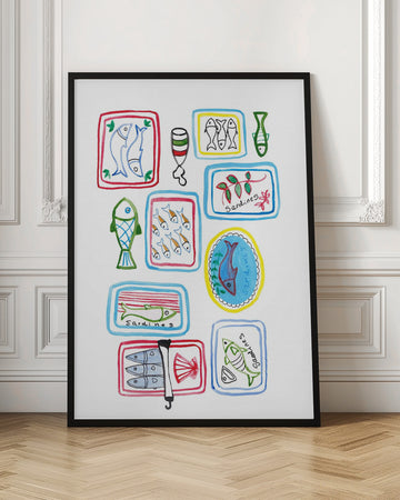 Colorful Sardine Collection | Poster - Room Interior 1