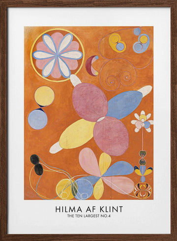 The Ten Largest No.4 Poster | Poster - Walnut Frame Interior